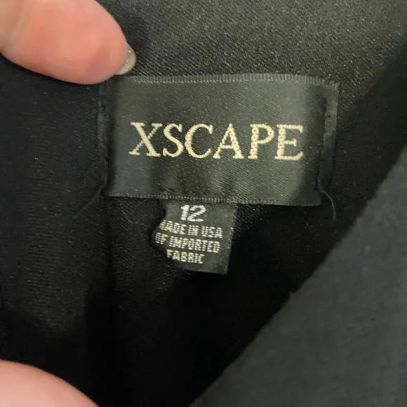 Xscape Black Dress with Rhinestone Accents - Picture 5 of 5